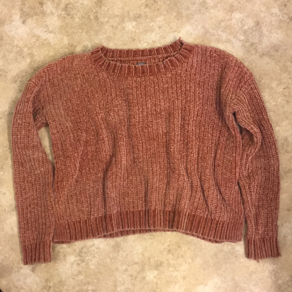 Pink fuzzy sweater